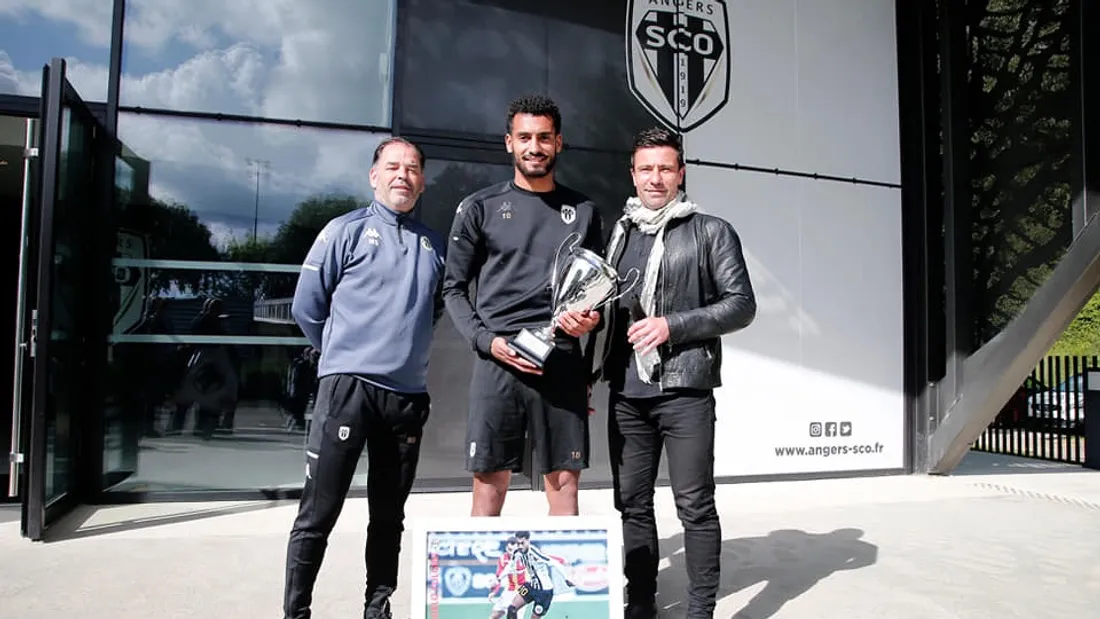 Angelo Fulgini entouré de Stéphane Moulin et Sébastien Larcier.